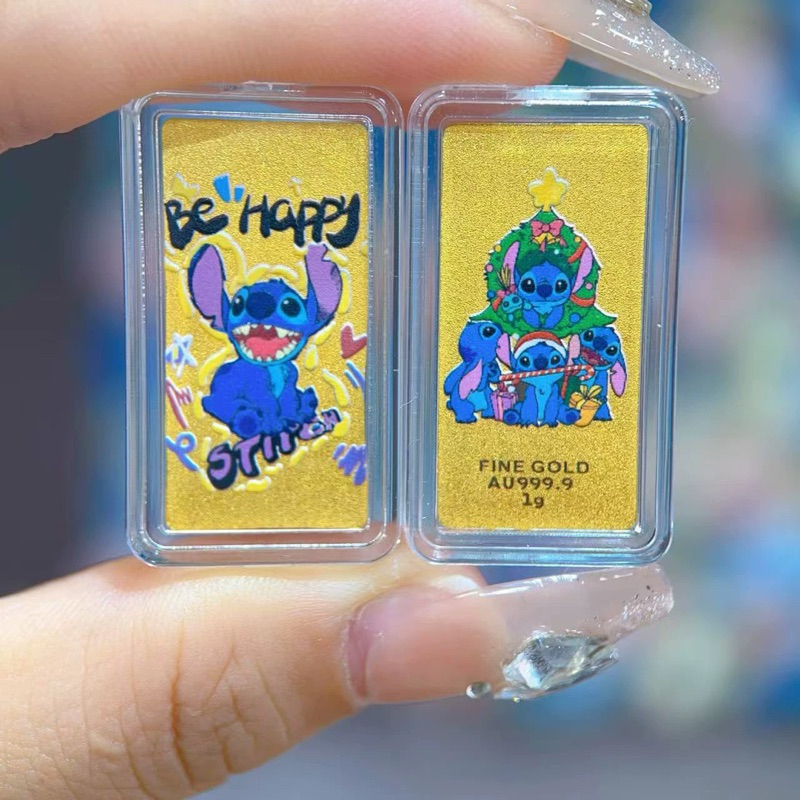 金大囍銀樓9999黃金史迪奇一克=0.27錢999.9黃金保值投資小金條大金條卡通金飾史迪奇金飾