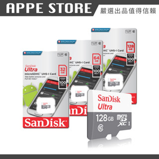 SANDISK 32G 64G 128G ULTRA 100MB/s microSD UHS-I 記憶卡 公司貨