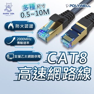 【現貨秒發💖鍍金頭抗氧化】CAT 8 網路線 cat6 0.5米 1米 2米 3米 5米 10米 40Gbps RJ45