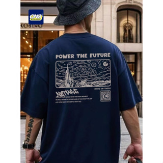 【高品質純棉】短袖t恤日系短袖山係印花體恤oversize短踢男生上衣大尺碼寬鬆落肩短袖日系復古美式上衣夏季穿搭圓領半袖