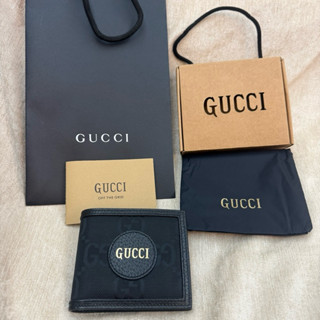全新 Gucci 古馳 10卡 緹花拼接 黑色 Off The Grid 牛皮 男用 薄款 薄型 短夾 皮夾 錢包 正品