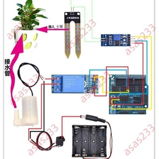 廠商 促銷*自動澆花套件 適用於Arduino UNO灌溉系統 水泵diy土壤濕度檢測 自動灑水器 自動澆花器