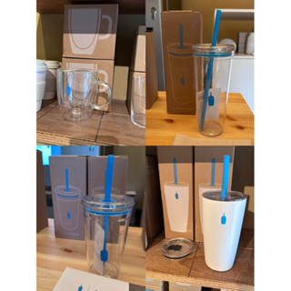 現貨即出 日本帶回 藍瓶 聯名 雙層透明玻璃杯 blue bottle 杯子 保溫 吸管杯 日本正品 日本藍瓶 代購