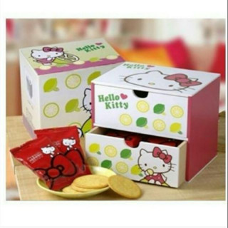 Hello kitty 檸檬餅乾禮盒 收納盒 凱蒂貓 桌上收納