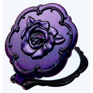 全新專櫃絕版現貨ANNA SUI 安娜蘇紫色薔薇花雙面化妝鏡/桌面鏡/立鏡/折疊鏡