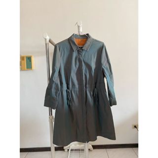 二手薄款風衣洋裝/連衣裙/中長款外套洋裝(九分袖)便宜賣~