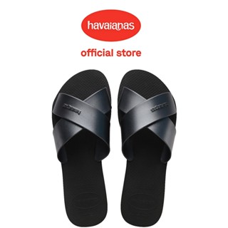 Havaianas 哈瓦仕 拖鞋 涼鞋 復古 羅馬 交叉鞋帶 黑 Aqua Metallic 4148866-0090W