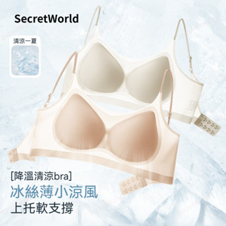SecretWorld超輕薄無痕背扣冰絲內衣 涼感內衣 聚攏內衣 收副乳內衣 無鋼圈內衣 大胸顯小 透氣內衣 夏天內衣