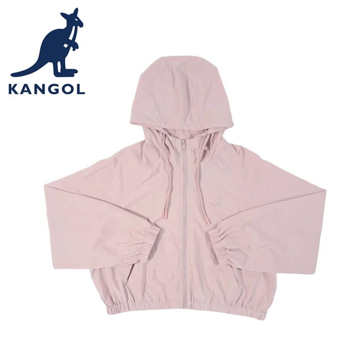 KANGOL 英國袋鼠 春夏 薄外套 65221421 女款 連帽外套 淺紅 中藍 黑色