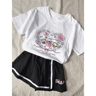 台灣現貨❤️GOLF BEAR Skirt 休閒◆黑色.白線條機能運動型｜褲裙