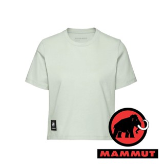 【MAMMUT 長毛象】Massone女短版圓領短袖棉T恤『鼠尾草銀綠』1017-05180