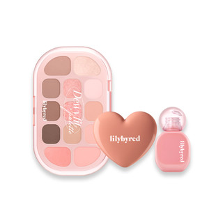 lilybyred 露光系列三件組（心型腮紅膏 + 露光眼影盤 + 露光唇釉）