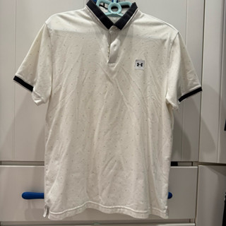 UA under armour 男士上衣高爾夫服裝休閒專櫃運動用品牌電繡網眼短袖polo衫
