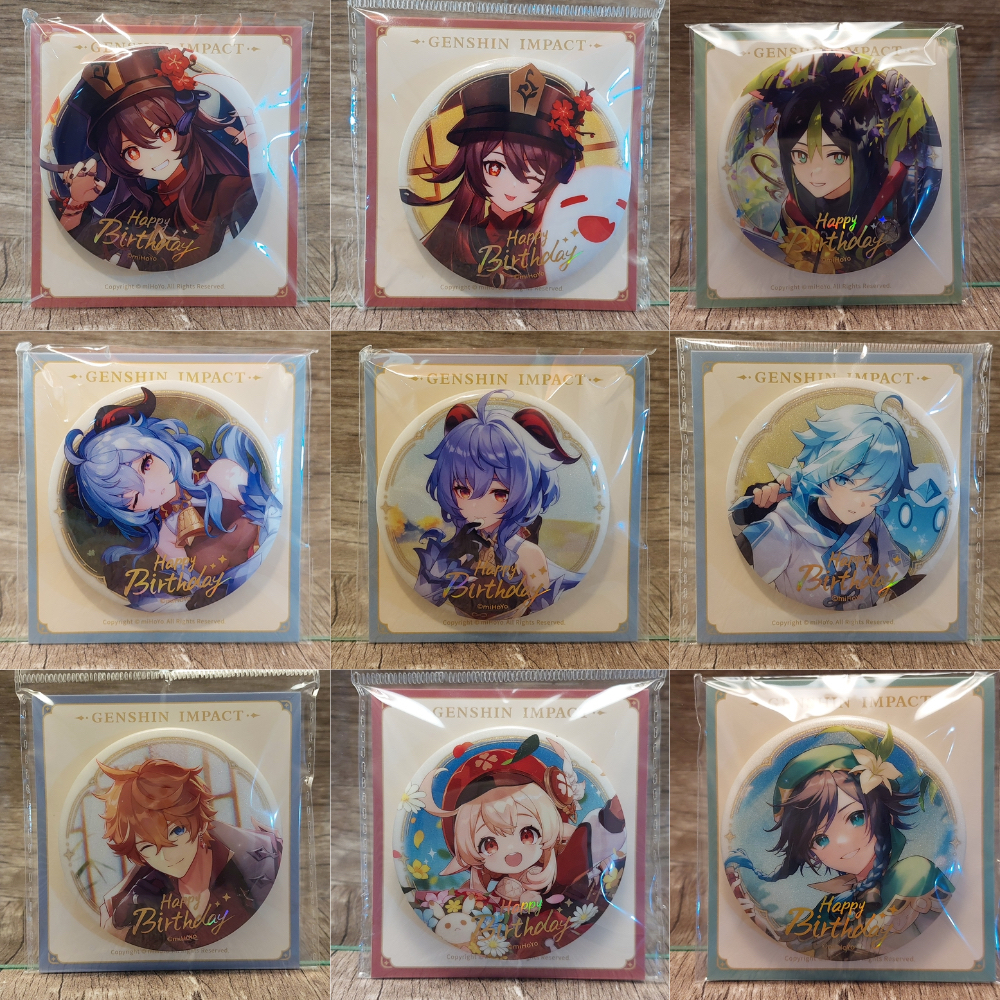 原神官方周邊 命定之日系列徽章 達達利亞 可莉 溫迪 提納里 重雲 甘雨 胡桃