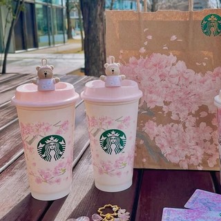 Starbucks官方正品！日本星巴克杯子2025櫻花限定473ml環保杯小熊便攜咖啡杯隨行杯附杯塞果汁珍奶茶奶昔茶水杯