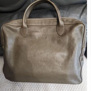 Longchamp 小羊皮公事包 手提包 咖啡色 9成新