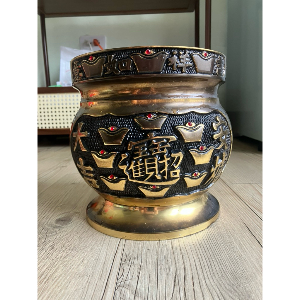 銅製香爐/神明爐 招財進寶 龍紋 二手 近新 已淨化