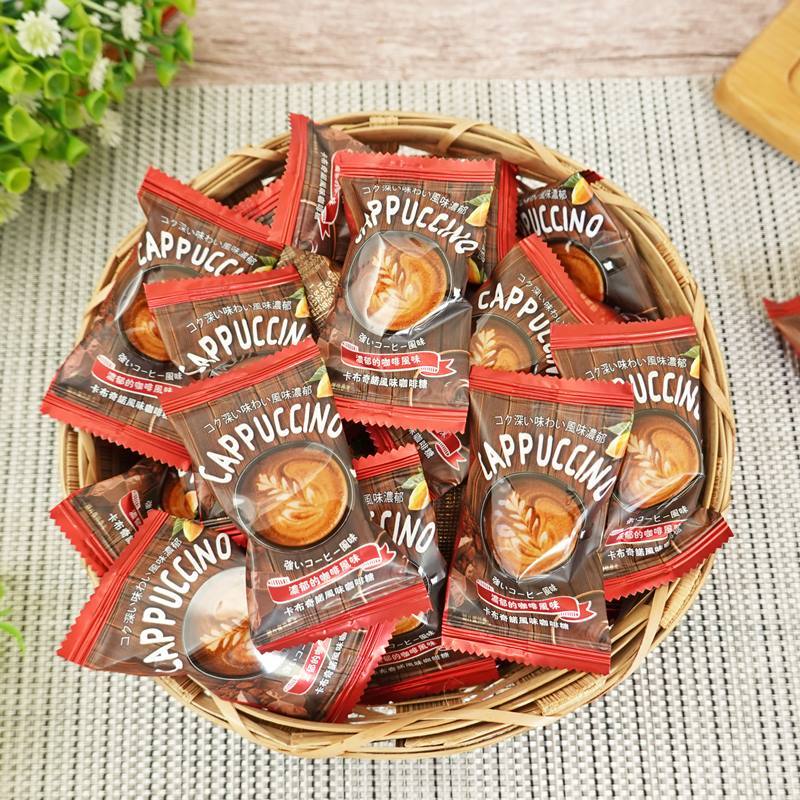 【食尚三味】濃烈芳香卡布其諾咖啡糖 500g 濃烈咖啡糖 香濃奶香咖啡糖 咖啡牛奶糖 咖啡風味糖果 (馬來西亞糖果)