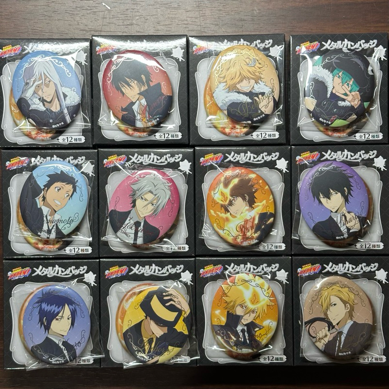 家庭教師 家教 橢圓燙金徽章 澤田綱吉 獄寺隼人 雲雀恭彌 六道骸 法蘭 弗蘭 初代 山本武 里包恩 徽章 燙金徽章