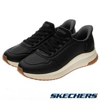 SKECHERS 瞬穿舒適科技 BOBS SQUAD 4 寬楦款 男休閒鞋-118424WBLK