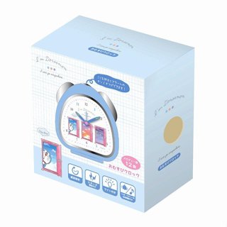 ☆優達團購☆日貨 184040 哆啦A夢 任意門 指標數字鬧鐘 小叮噹 三角形時鐘 連續秒針超靜音 無滴答聲 附電池
