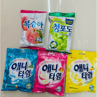 韓國🇰🇷LOTTE 樂天 Anytime 薄荷糖 三層夾心 牛奶薄荷糖 涼糖 檸檬 梅子 蜜桃 /樂天 青葡萄糖 蜜桃糖