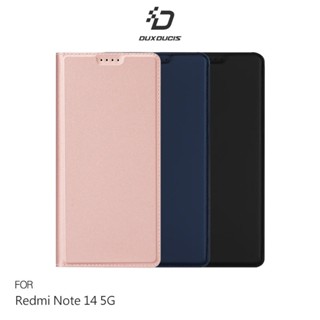 DUX DUCIS Redmi 紅米 Note 14 5G SKIN Pro 皮套 側翻皮套 插卡 可立 保護套 手機套