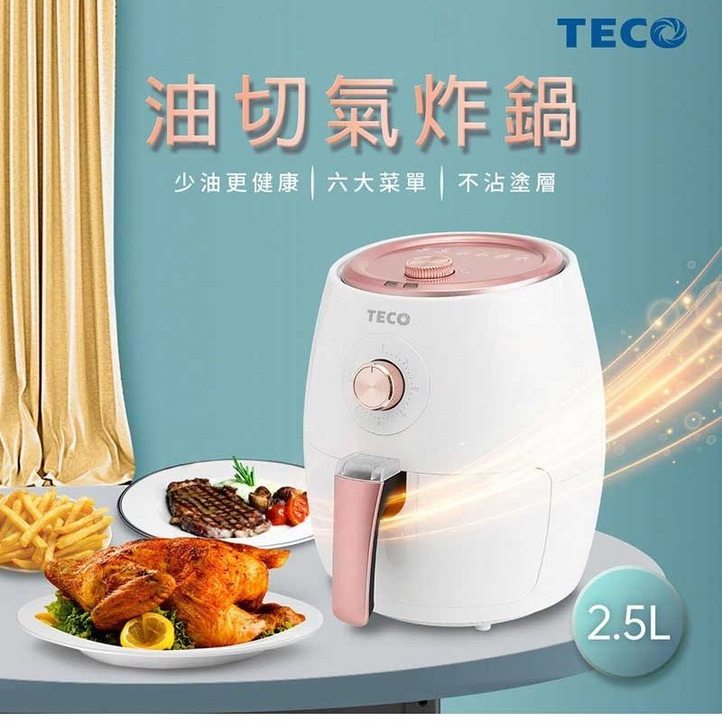 【TECO 東元】2.5L多功能油切氣炸鍋【YB2501CBB】-現貨秒發