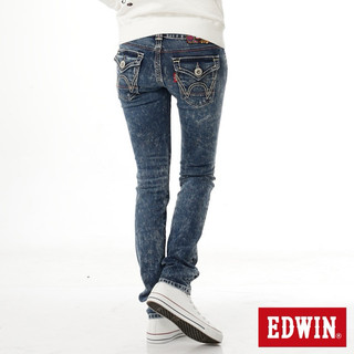 ❤️愛德恩 Edwin 女生 503系列 Logo 雪花款 窄直筒牛仔褲
