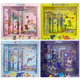 卡通筆記本文具禮盒/卡通跳繩文具禮盒 文具組合 兒童生日禮盒 筆盒