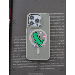 可愛恐龍系列 霧面 蘋果保護殼 適用於 iphone 11 12 13 14 15 16 Pro Max 軍規磁吸手機殼