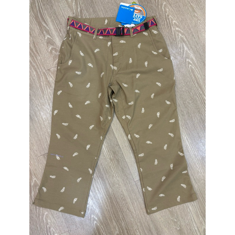 全新正版Columbia 原價4230 尺寸M  哥倫比亞 女款  OMNI-SHADE防曬抗撥水 側邊拉鍊口袋 七分褲