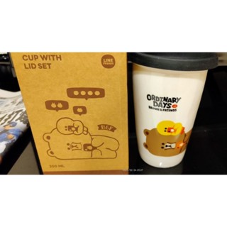 熊大雙層陶瓷隨行杯/飲料杯/杯子/咖啡杯