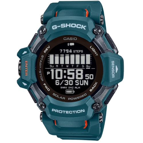 【CASIO 卡西歐】G-SHOCK SQUAD系列 多元運動心率防水錶 GBD-H2000-2DR_52.6mm