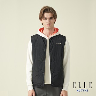 【ELLE ACTIVE】 *2way*戶外休閒多口袋雙面穿背心-黑色/卡其(EA24A2M6001-99)