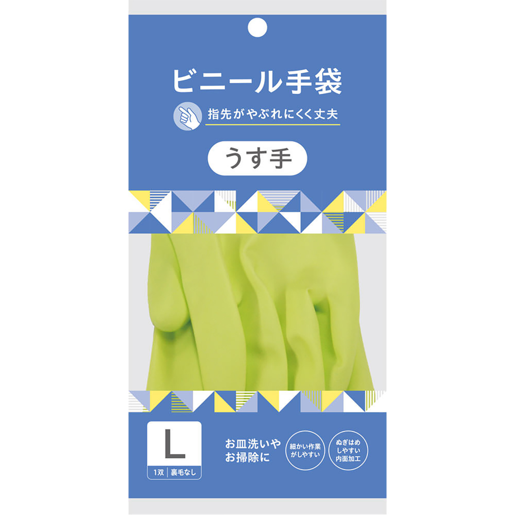 MK PVC家務萬用手套 (薄型) L綠【松本清 matsukiyo】