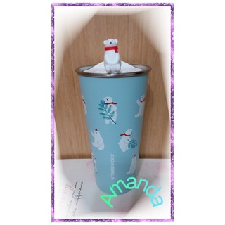 星巴克 Starbucks 2019聖誕節 全新 耶誕 北極熊TOGO不鏽鋼杯(16oz)(沒有紙盒)