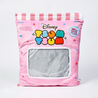 迪士尼 Tsum Tsum可愛糖果袋抱枕 絨毛玩具 少女粉紅色