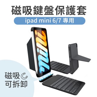 【熊熊嚴選】附發票 可拆式iPad鍵盤保護殼 iPad Mini6/7專用 無中文注音無盒裝 藍芽皮套鍵盤
