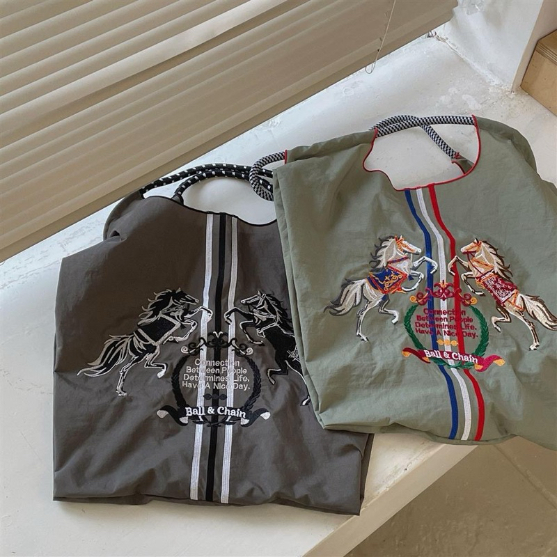 Ball&Chain 刺繡 雙馬日本超人氣刺綉 購物袋