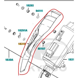材料王⭐光陽 RTS R 135 165 原廠 排氣管護蓋 防燙蓋 排氣管護片 排氣管外蓋