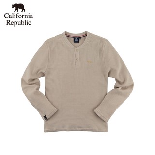 CALIFORNIA｜刺繡熊排釦長TEE(男)