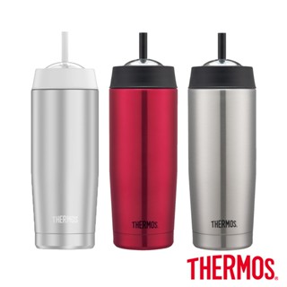【THERMOS膳魔師】不鏽鋼真空吸管隨行瓶470ml(TS4037/TS403)