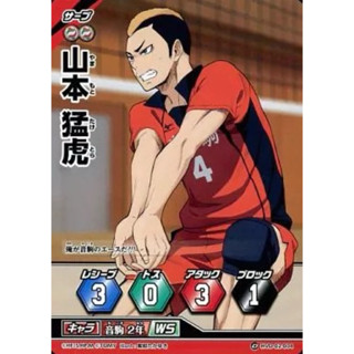 多美Takara tomy【ハイキュー!! 排球少年】遊戲卡。收藏卡。HVD-02-004。山本猛虎