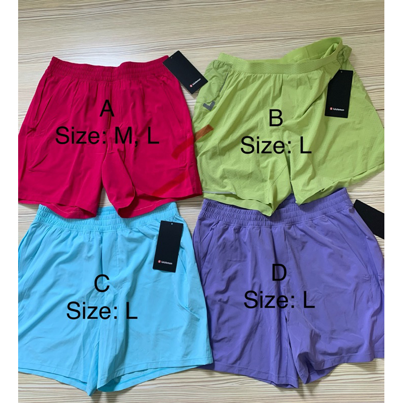 全新Lululemon 男款七分短褲