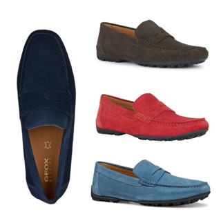 【GEOX】男鞋 休閒鞋 藍/棕/淺藍 RESPIRA+GRIP透氣防潑水樂福鞋 新品\