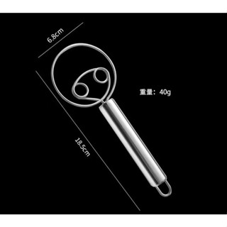快速出貨~304不銹鋼 13吋麵粉攪拌器 打蛋器 眼線圈和麵器 木柄打蛋器.不鏽鋼雙圈打蛋器