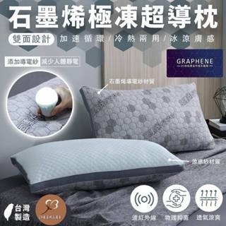 石墨烯系列🔁『急凍超導枕』【臺灣製】冰火石墨烯枕 防靜電 枕頭 枕芯 冷熱兩用枕 止鼾枕［CB嚴選精品寢具］
