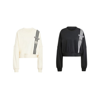 【ADIDAS】愛迪達 CROP SWEATSHIRT 短版 休閒 女裝 長袖 上衣 -JD0084 JD0189