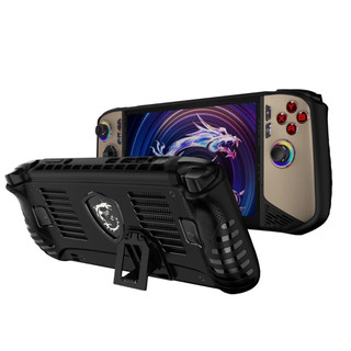 MSI Claw A8 8 AI+ 遊戲主機保護殼 PC+TPU軟硬防摔矽膠套帶支架外殼